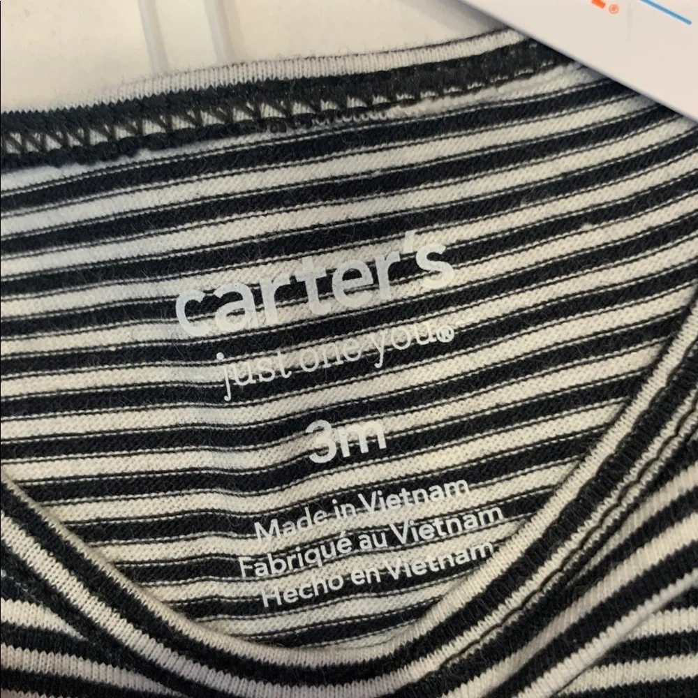 🖤 NWT Striped Cat Dress w/ Tulle Skirt & Diaper Cover - Carter’s - 3M 🖤